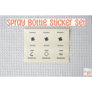 SH115 Spray Bottle sticker set สติ๊กเกอร์ติดขวดรีฟิล กันน้ำ (หมวดสเปรย์)