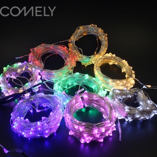 COMELY เส้นไฟ LED ติดห้อง ไฟตกแต่งห้อง ไฟติดห้อง 1เมตร 10LED กันน้ำได้ดี พร้อมแบตเตอรี่ในตัว สำหรับตกแต่งห้อง มี8สีให้เลือก