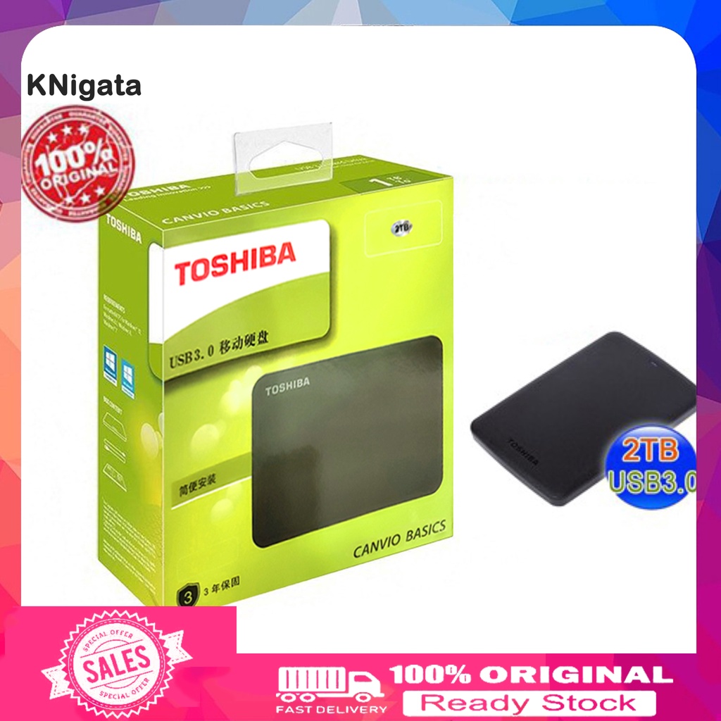  TOSHIBA 500GB/1TB/2TB High Speed USB 3.0 External Hard Disk Drive for PC Laptop