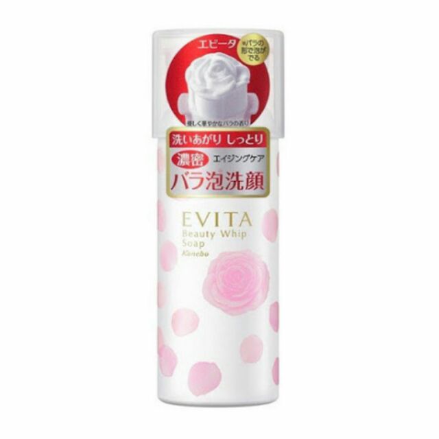 โฟมล้างหน้ารูปดอกกุหลาบ น่ารักน่าใช้!!
​Kanebo Evita Beauty Whip Soap 150g