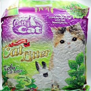 Catty Cat Litter  ทรายแมวเต้าหู้ผสมชาเขียว  6 ลิตร