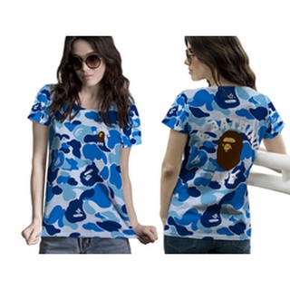 A BATHING APE เสื้อยืด พิมพ์ลายธีม Mainamedia Ape Bape FullPrint สําหรับผู้หญิง