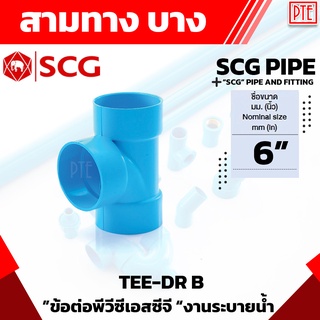 สามทาง PVC บาง ฟ้า SCG 6"