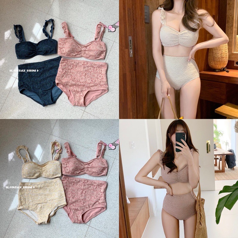 Saleทุพีชลูกไม้มี3สีเก็บทรง มีฟองน้ำเสริมเพิ่มได้