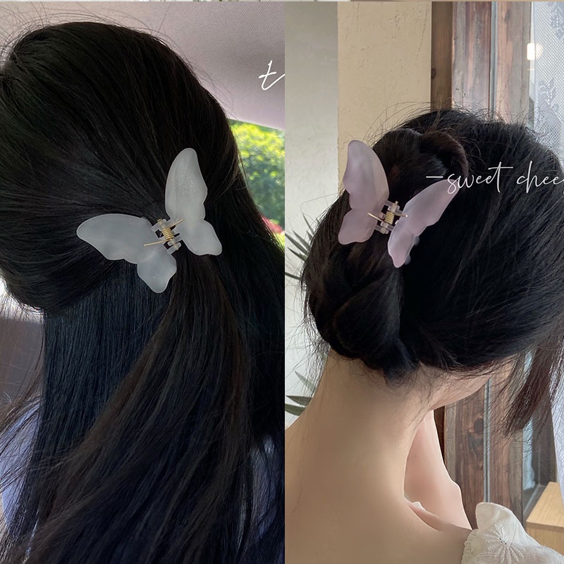 กิ๊บติดผมผีเสื้อ 3D ผู้หญิงโลภฤดูร้อน Frosted Back Head ClipS Headdress ราคา ถูกที่สุด ดีลบีเคเค
