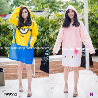 เสื้อกันฝนผ้าร่มสกรีนลายการ์ตูน TW9552