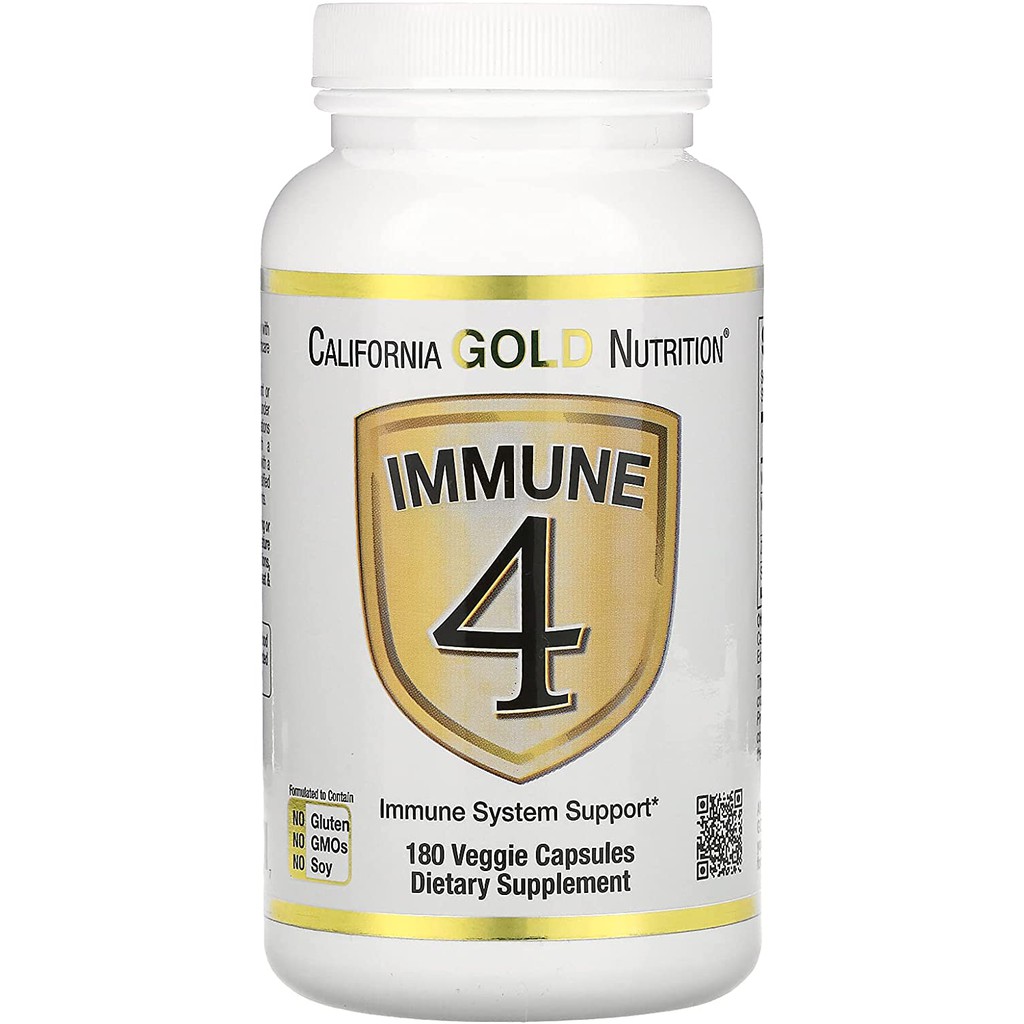 California Gold Nutrition Immune 4180 Veggie Capsules Immune System
