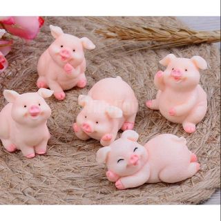 หมูน้อย เรซิ่น ตกแต่งสวนถาด🤗😄พร้อมส่งด่วนค่ะ