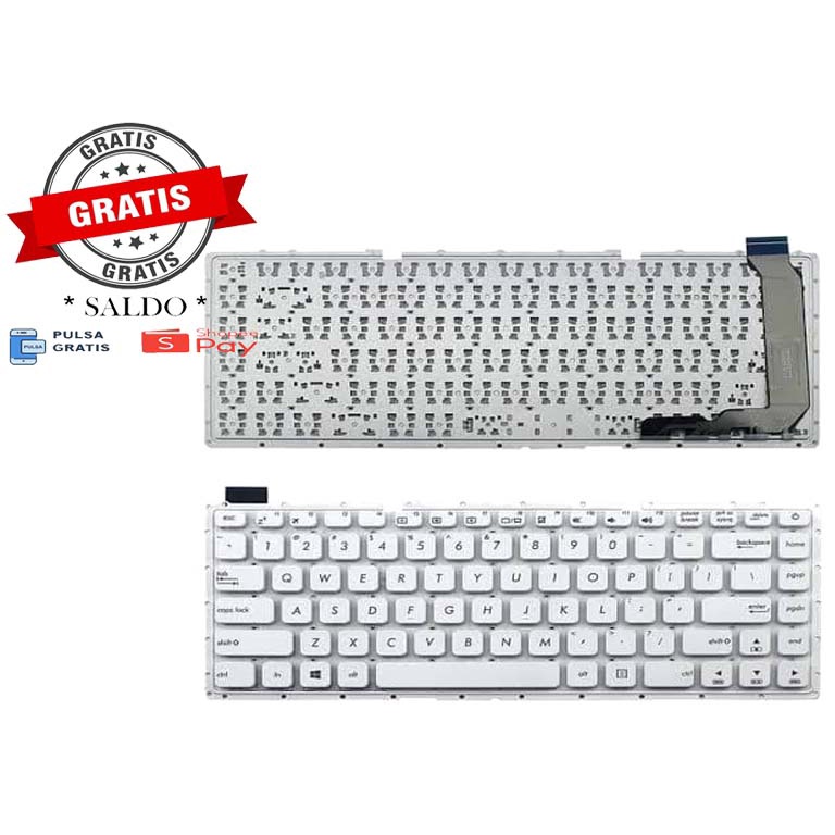 Asus X441 X441u X441S X441B X441SA X441U X441N x441NA คีย์บอร์ดสีขาว