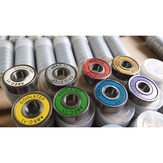 ลูกปืนชุบโคเมี่ยม กันสนิมราคาโรงงาน surf skate board bearing abec 11 multicolor ของพร้อมส่งจากกทม