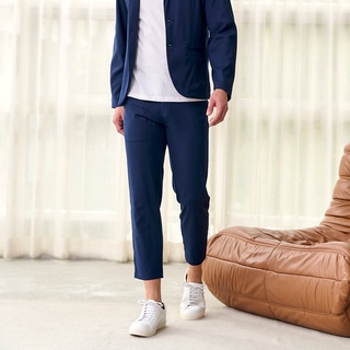 Khaki Bros. - Cropped PantsTapered Fit - คาคิ บรอส - กางเกงครอป ทรง Tapered Fit - KM22A007 - Navy