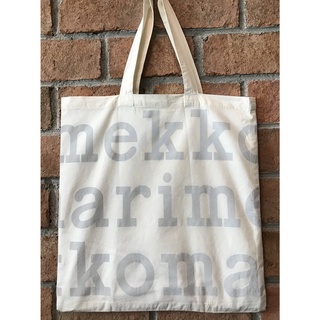 [ใส่code&gt;&gt;ทักแชท] Marimekko logo totebag light silver color