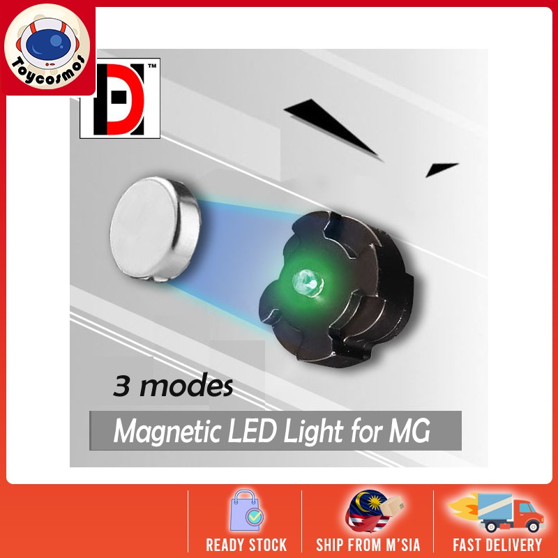 ไฟ LED แม่เหล็กไฟสปอตไลท์ไฟแสดงจุดสําหรับกันดั้ม MG 1/100 (สีเขียว, น้ําเงิน, แดง, เหลือง)