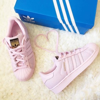 รองเท้าเด็ก Adidas Superstar สีชมพู ของใหม่ ของแท้100% มีกล่องป้ายครบ