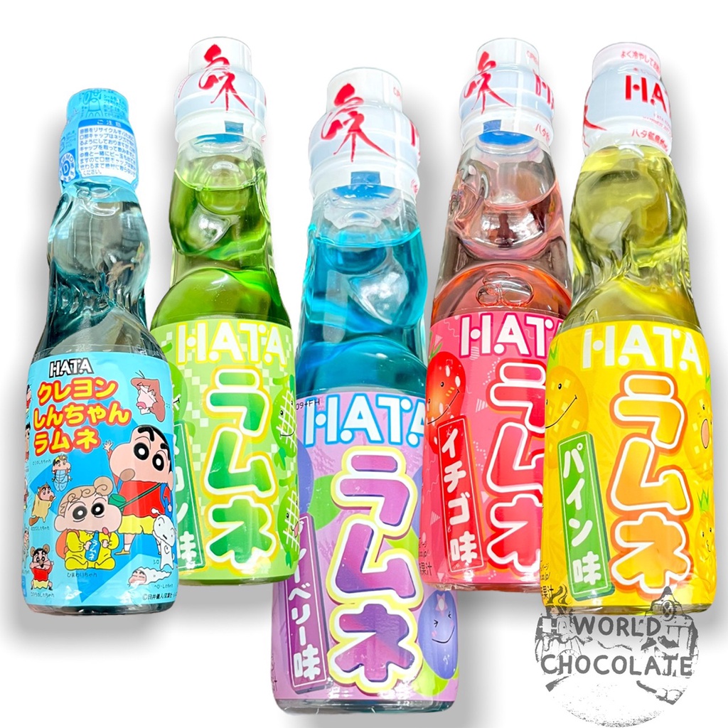 Hatakosen Ramune Soda น้ำขวดลูกแก้วรสผลไม้ผสมโซดา เครื่องดื่มญี่ปุ่น