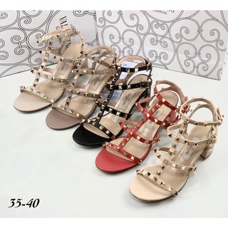 พร้อมส่งรองเท้าส้นสูงรัดข้อ STYLE VALENTINO HI-END พร้อมกล่องอุปกรณ์ครบเซต