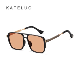 [พร้อมกล่อง] Kateluo A0746 แว่นตากันแดด เลนส์ไล่โทนสี UV400 สไตล์เรโทร สําหรับขับรถ เล่นกีฬา ทุกเพศ