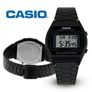 นาฬิกา Casio แท้ 100% รุ่นB640WB-1A นาฬิกาผู้หญิง  สายสแตนเลสสตีล รมดำ รุ่นฮ๊อตฮิต (รุ่นหายาก)