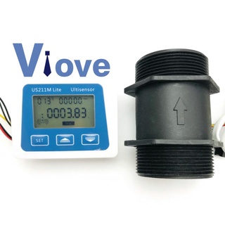 2 Inch Digital Flow Meter Flow Reader Compatible with All Flow Sensor