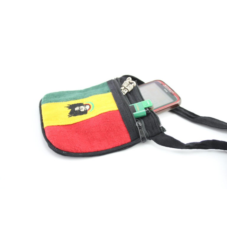 สินค้าราสต้า Bag Shoulder Zip กระเป๋าราสต้า ใส่ของได้ 2 ช่อง ขนาด 5×5 นิ้ว