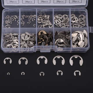 เครื่องมือแหวนสแตนเลส E-Clip E-Ring Assortment M1.5-M10 200กล่องเล็กๆ