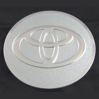 กรุณาวัดขนาดก่อนสั่งซื้อ สติกเกอร์อลูมิเนียม TOYOTA ขนาด 56mm. 1 ชุดมี 4 ชิ้น สติกเกอร์ โตโยต้า Aegether