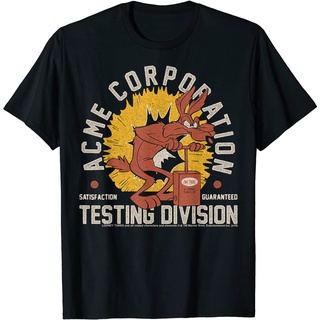 เสื้อยืด ลาย Looney Tunes Wile สําหรับผู้ใหญ่ เสื้อยืด พิมพ์ลาย Coyote Acme Corporation Testing สําหรับผู้ชายSize S-5XL