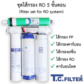 ชุดไส้กรอง RO สำหรับเครื่องกรองน้ำ RO 5 ขั้นตอน