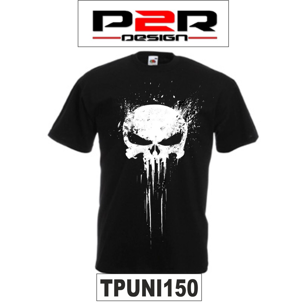 ผู้ชายเสื้อยืด Men T Shirt กราฟฟิคชายเสื้อยืดผู้ชาย Maglia The Punisher การ์ตูนภาพยนตร์ภาพยนตร์ตี๋แข