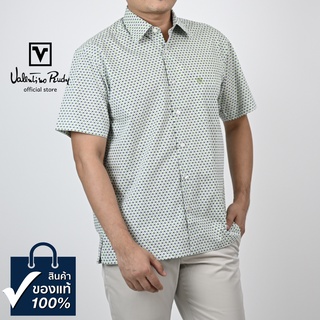 Valentino Rudy เสื้อเชิ้ตแขนสั้น Basic Fit รุ่นมีกระเป๋า ผ้า Cotton 100% [ORP1621-GR]