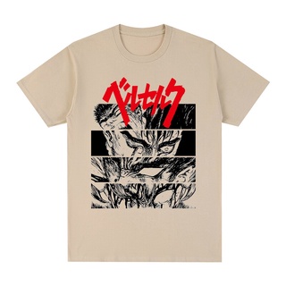 T-shirt  เสื้อยืด ผ้าฝ้าย พิมพ์ลายมังงะ berserk guts swordsman สําหรับผู้ชายS-5XL