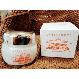 LABELYOUNG Vitamin Milk Whitening Cream 55g.ครีมหน้าสด