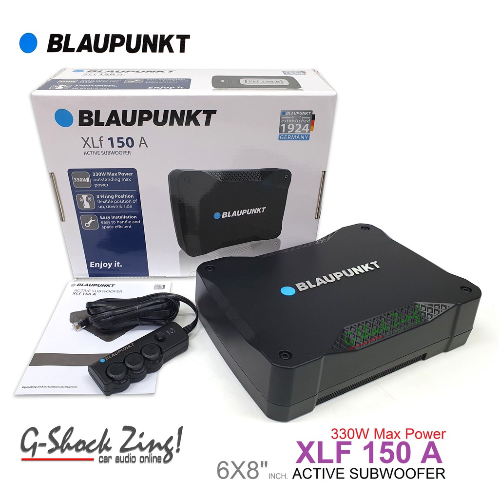 BLAUPUNKT ACTIVE SUBWOOFER ซับบ๊อค ขนาด6x8นิ้ว กำลังขับ 330Watts วิทยุเดิมสามารถใช้ได้ BLAUPUNKT รุ่