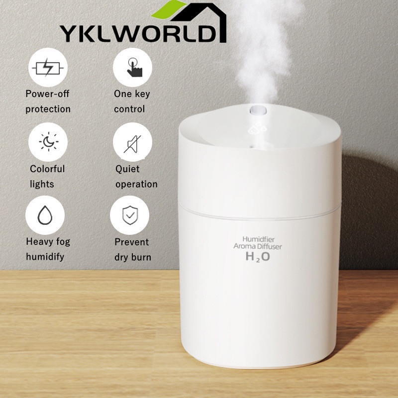 YKLWORLD 220ml K5 เครื่องพ่นไอนำ้ เครื่องเพิ่มความชื้นในอากาศ ามชื้นระบบอัลตร้าโซนิก