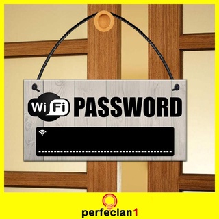 [Perfeclan1] แผ่นป้ายไม้ Wifi แบบแขวน ตั้งรหัสผ่าน ขนาด 20x10 ซม. สําหรับบ้าน โรงแรม