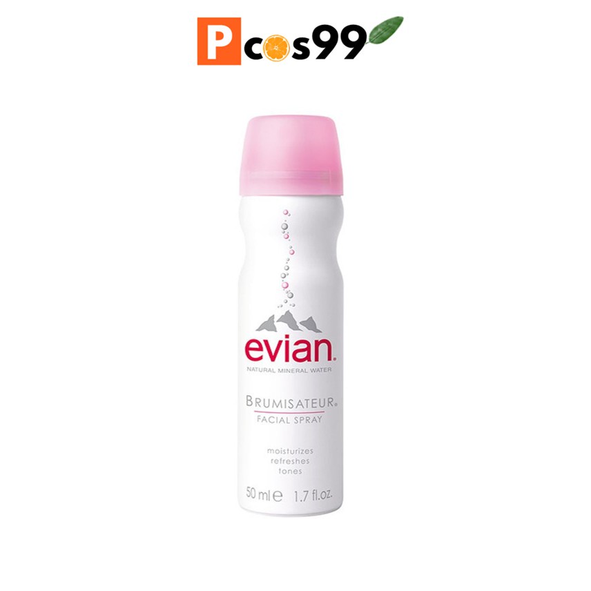 ช่วยลดสิว คุมมัน ล็อคเมคอัพ Evian Natural Mineral Water 50ml. เอเวียง ผลิตภัณฑ์สเปรย์น้ำแร่