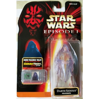 Star wars Episode I Carded Darth Sidious (Holograph) 3.75"