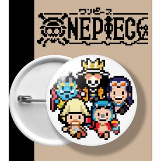 ONE PIECE BADGE PIXEL เข็มกลัด วันพีช กลุ่มหมวกฟาง B