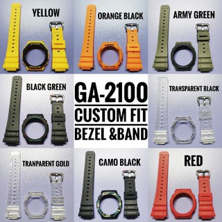 G-shock GA-2100 กรอบและยาง Pu ที่กําหนดเอง ฟรีสปริงบาร์