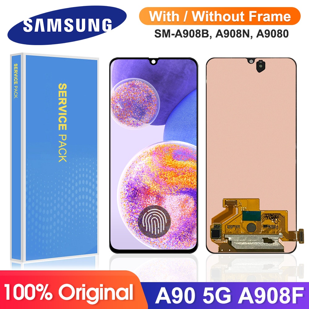 6.7'&#39หน้าจอสัมผัสดิจิทัล Lcd พร้อมกรอบ แบบเปลี่ยน สําหรับ Samsung Galaxy A90 5G A908 A908B A9080