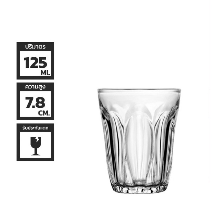 Lotus Tumbler แก้วเล็กสีใส ลายกลีบบัวคุณภาพดีLG48