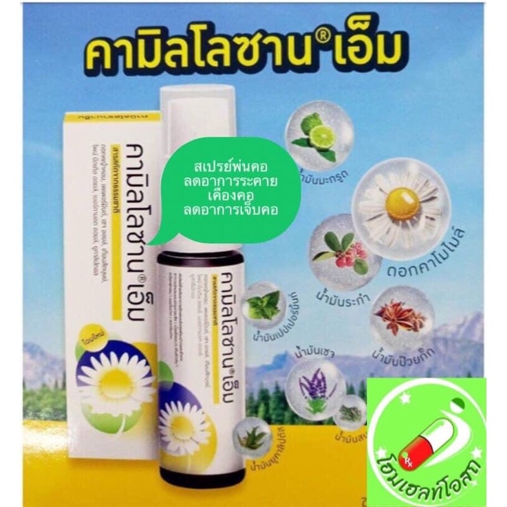 KAMILLOSAN M SPRAY 15ML. คามิลโลซาน เอ็ม สเปรย์ช่องปากคามิโลซาน