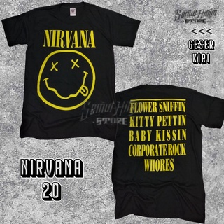 เสื้อยืดผ้าฝ้ายพิมพ์ลายแฟชั่น เสื้อยืด พิมพ์ลาย NIRVANA FLOWER SNIFFIN KITTY PETTIN BABY KISSIN SMILEY สําหรับเด็ก