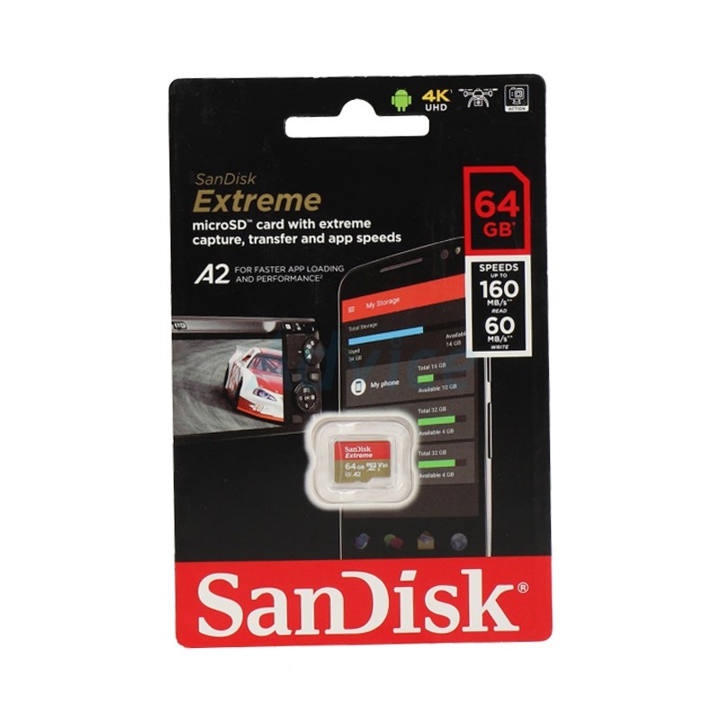 พร้อมส่ง Micro SD Card 64GB. SANDISK Extreme SDSQXA2-064G-GN6MN (160MB/s.)
