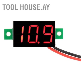 Mini Voltmeter จอวัดแรงวัดไฟฟ้า มีจอ เเสดงผล เครื่องมือทดสอบแรงดันไฟฟ้าดิจิตอล Led Dc 2.4V-30V 0.36 นิ้ว