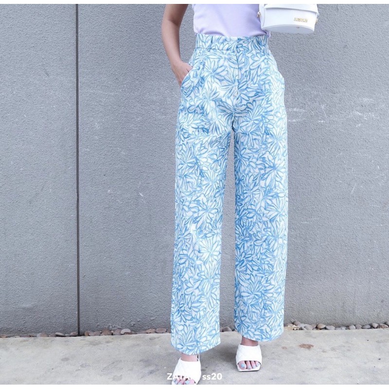 กางเกงแบรนด์Zatani สีฟ้าขายาว