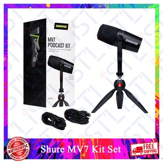 Shure MV7 USB Podcast Microphone Kit Set