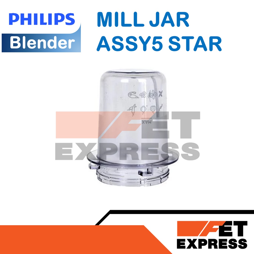 MILL JAR ASSY 5 STAR โถปั่นแห้งอะไหล่แท้สำหรับเครื่องปั่น PHILIPS รุ่น HR2102 (996510062426)