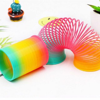 สปริงสายรุ้ง(ของเล่น) พลาสติก  คละสี