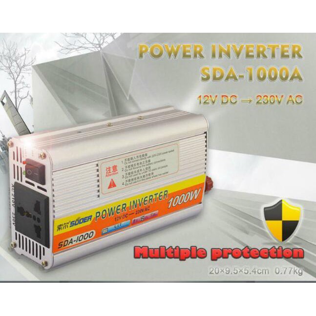 Suoer solar power inverter 1000VA 12V 220V Inverter(SUA-1000A)